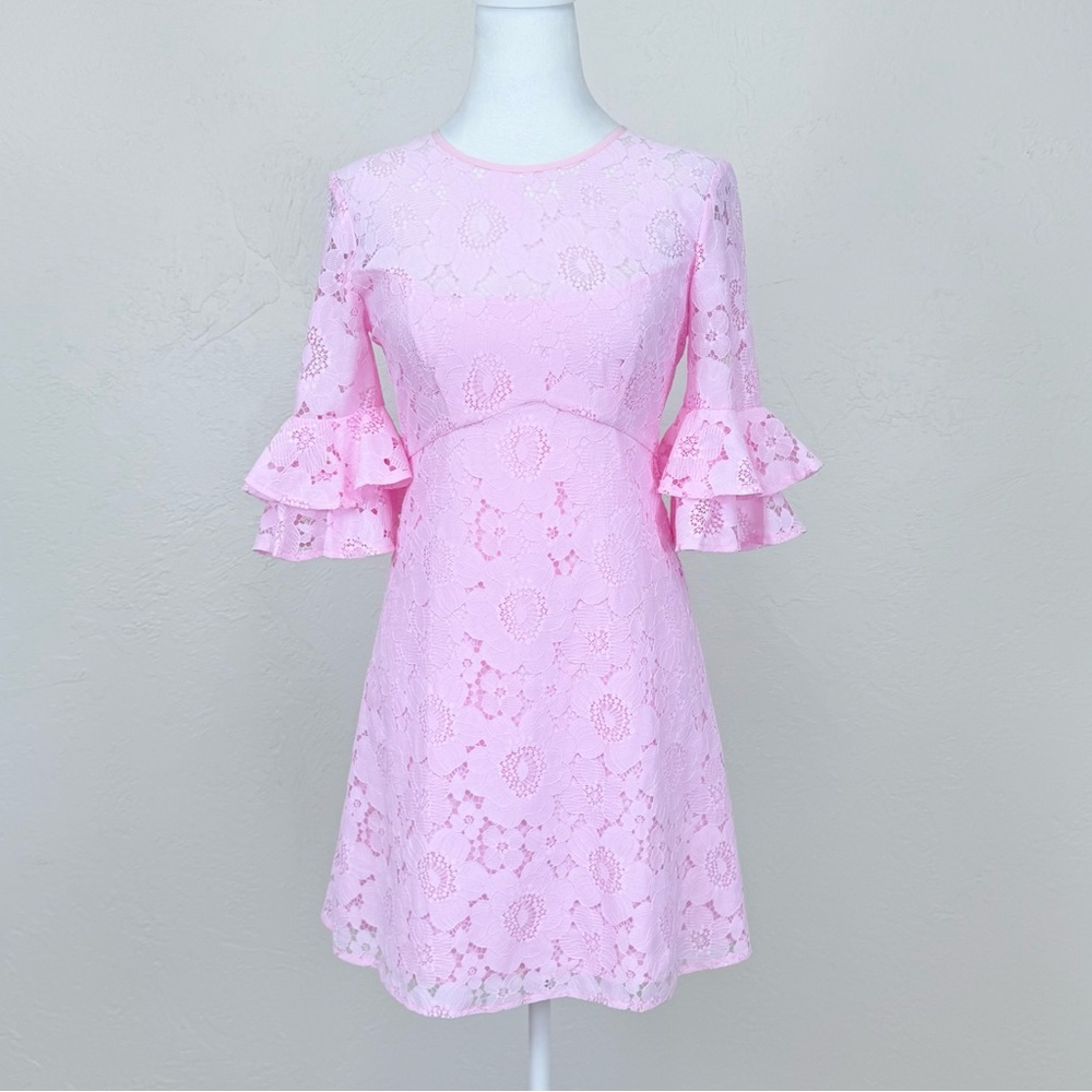 Amanda Uprichard Aveline Dress in Lotus Pink Lace Size XS MSRP $225
